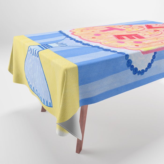 Mold the Future & Vote in Blueberry Blue Tablecloth Gallery Image 1