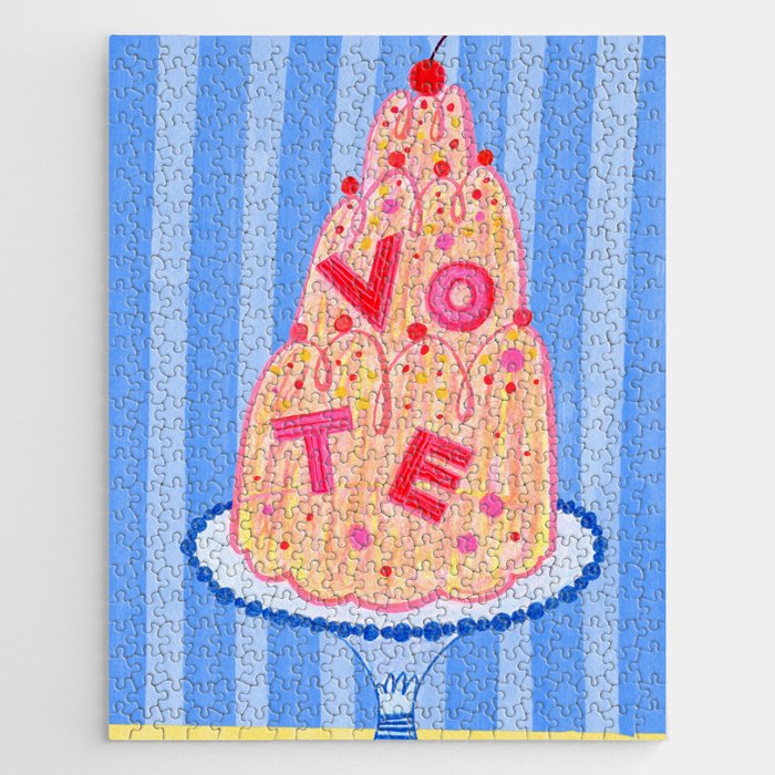Mold the Future & Vote in Blueberry Blue Jigsaw Puzzle Gallery Image 1