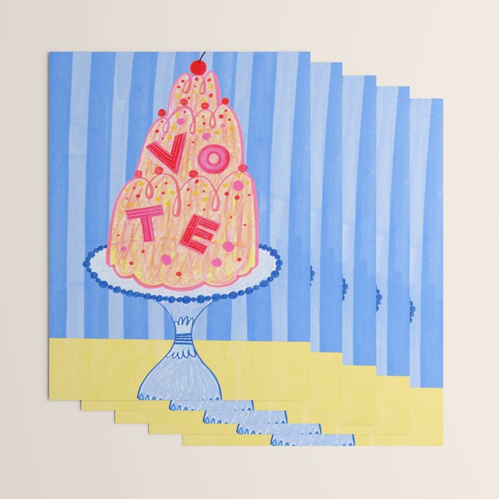 Mold the Future & Vote in Blueberry Blue Wrapping Paper Gallery Image 3