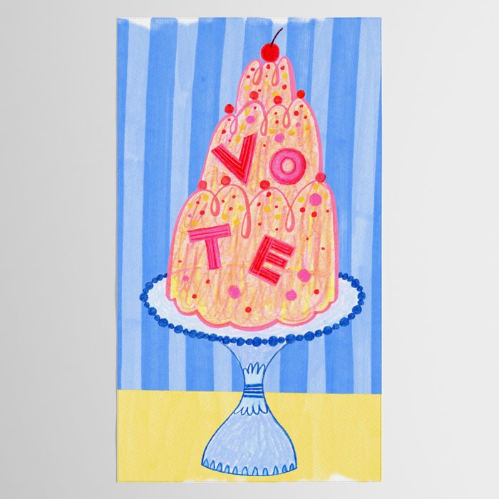 Mold the Future & Vote in Blueberry Blue Tablecloth Gallery Image 2