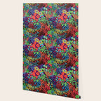 Vintage Floral Neon Wallpaper Gallery Image 2