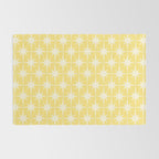 Midcentury Modern Atomic Starburst Pattern in Soft Yellow Rug Gallery Image 2