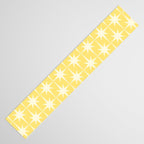 Midcentury Modern Atomic Starburst Pattern in Soft Yellow Table Runner Gallery Image 3