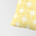 Midcentury Modern Atomic Starburst Pattern in Soft Yellow Pillow Sham Gallery Image 4