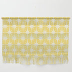 Midcentury Modern Atomic Starburst Pattern in Soft Yellow Wall Hanging Gallery Image 1