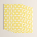 Midcentury Modern Atomic Starburst Pattern in Soft Yellow Wrapping Paper Gallery Image 3