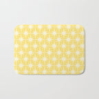 Midcentury Modern Atomic Starburst Pattern in Soft Yellow Bath Mat Gallery Image 1