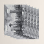 Seattle Skyline Painting Watercolor Black and White Space Needle Wrapping Paper Gallery Image 3