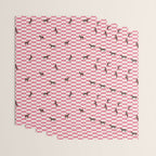 Pink Check Horses  Pattern Wrapping Paper Gallery Image 3