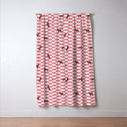 Pink Check Horses  Pattern Window Curtain Gallery Image 3
