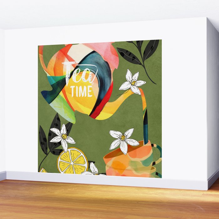 Tea Time 5 Wall Mural Gallery Image 2