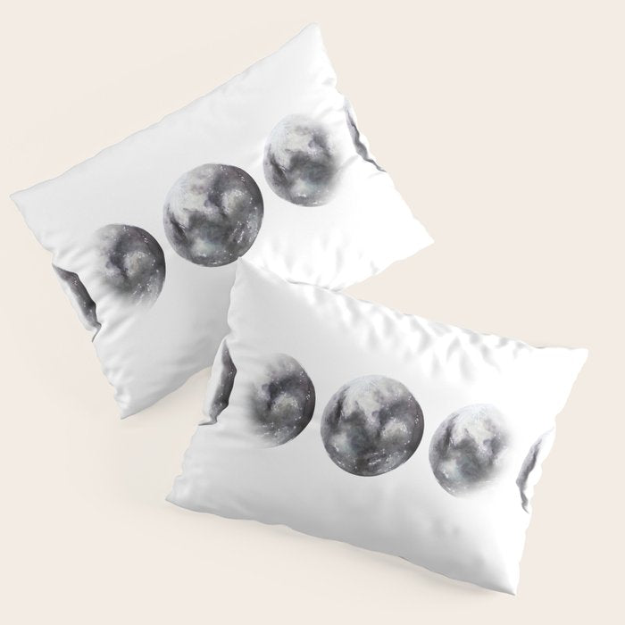 Moon phases watercolor painting Pillow Sham Gallery Image 1
