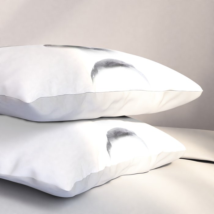 Moon phases watercolor painting Pillow Sham Gallery Image 3