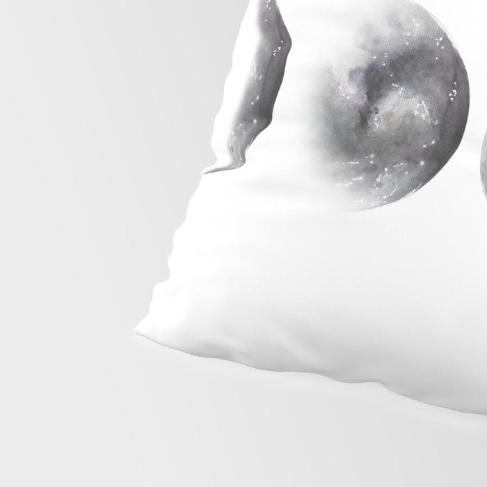 Moon phases watercolor painting Pillow Sham Gallery Image 4