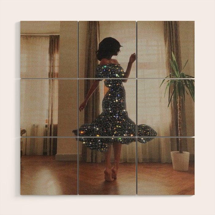DANCE | happy | collage | dress | sparkle | woman | home | happiness | Weekend | glitter | shine |  Wood Wall Art Gallery Image 1