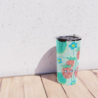 Sweet Strawberry Plant Friends in Lime & Pink Travel Mug Gallery Image 4