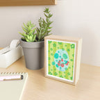 Sweet Strawberry Plant Friends in Lime & Pink Mini Art Print Gallery Image 2