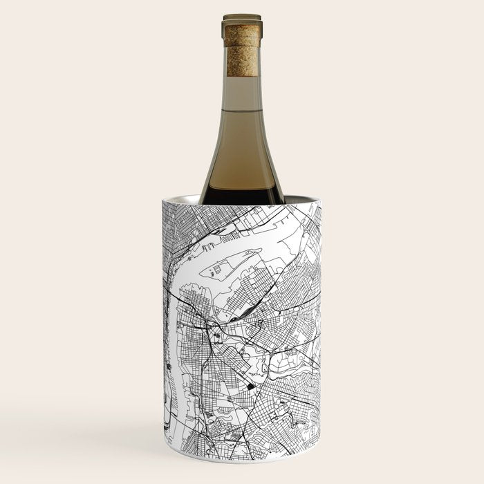 Philadelphia White Map Wine Chiller Gallery Image 3