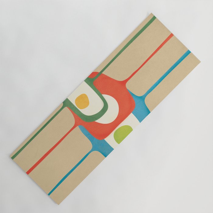 Mid-Century Abstract Balance 04 Yoga Mat Gallery Image 1
