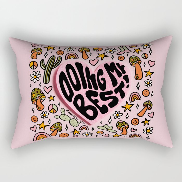 Doing My Best Rectangular Pillow Gallery Image 1