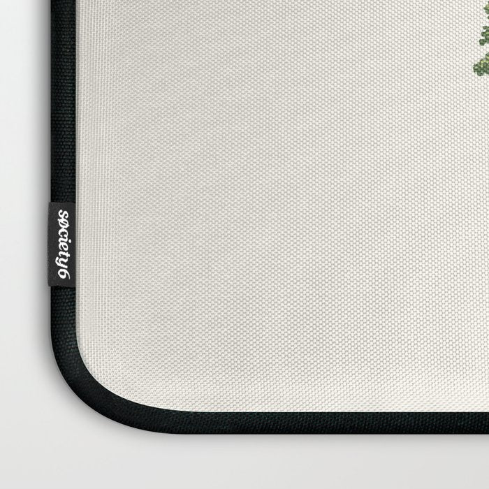 Art print of love for plants on a Ivory background Laptop Sleeve Gallery Image 3