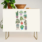 Art print of love for plants on a Ivory background Credenza Gallery Image 1