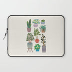 Art print of love for plants on a Ivory background Laptop Sleeve Gallery Image 1