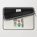 Art print of love for plants on a Ivory background Laptop Sleeve Gallery Image 2