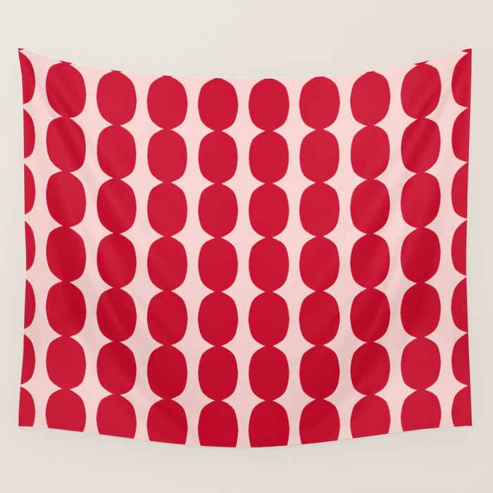 Cherry and Strawberry Cream Puff Bubble Chain Wall Tapestry Gallery Image 1