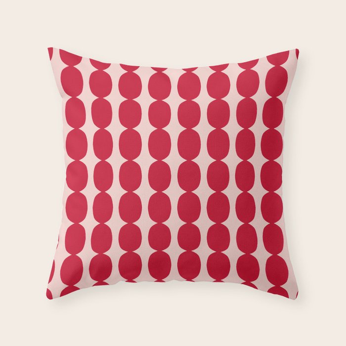 Cherry and Strawberry Cream Puff Bubble Chain Throw Pillow Gallery Image 6