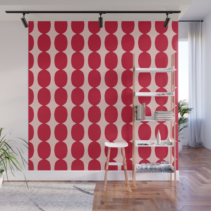 Cherry and Strawberry Cream Puff Bubble Chain Wall Mural Gallery Image 1