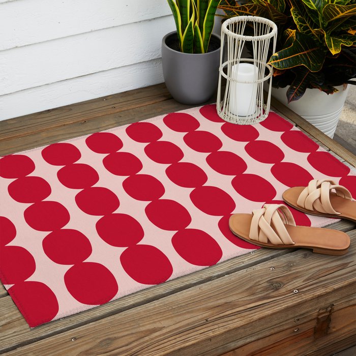 Cherry and Strawberry Cream Puff Bubble Chain Outdoor Rug Gallery Image 2