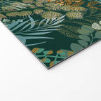 tropical night emerald leaves Welcome Mat Gallery Image 2