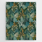 tropical night emerald leaves Jigsaw Puzzle Gallery Image 1
