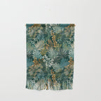 tropical night emerald leaves Wall Hanging Gallery Image 1