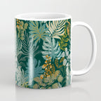 tropical night emerald leaves Coffee Mug Gallery Image 1