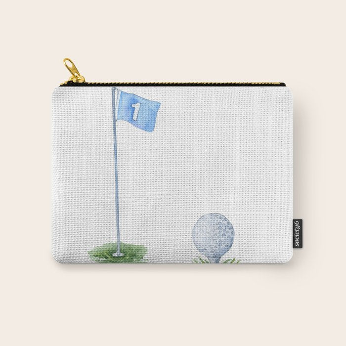 Golf Ball Watercolor Carry All Pouch Gallery Image 1