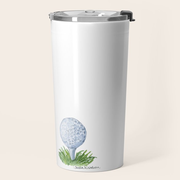 Golf Ball Watercolor Travel Mug Gallery Image 2