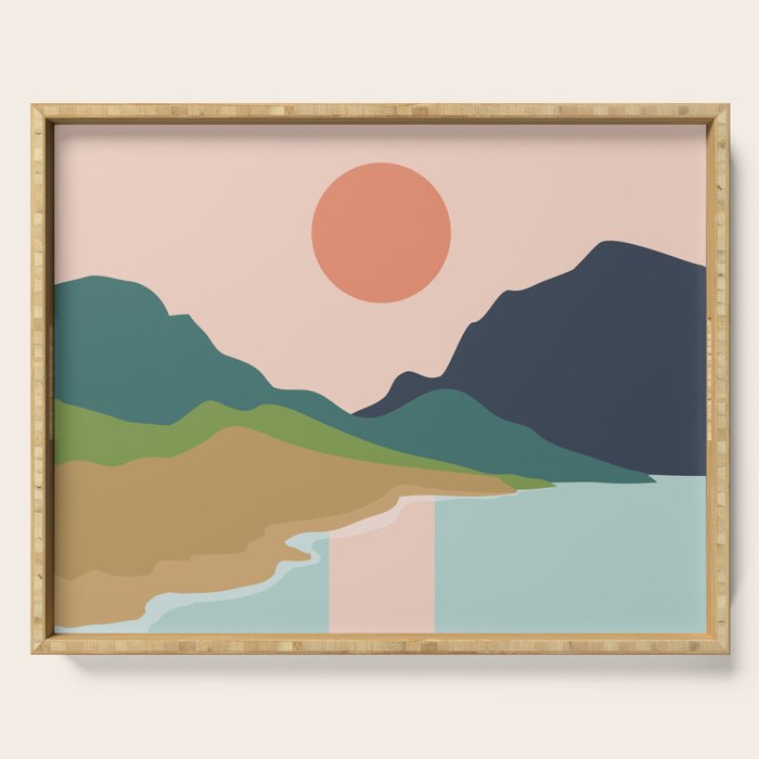 Sun reflection Serving Tray Gallery Image 1