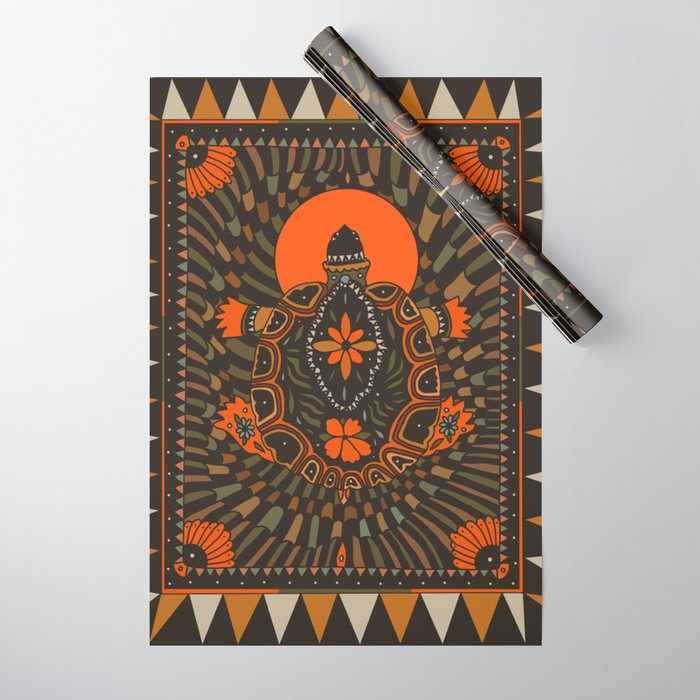 Painted Turtle Wrapping Paper Gallery Image 1
