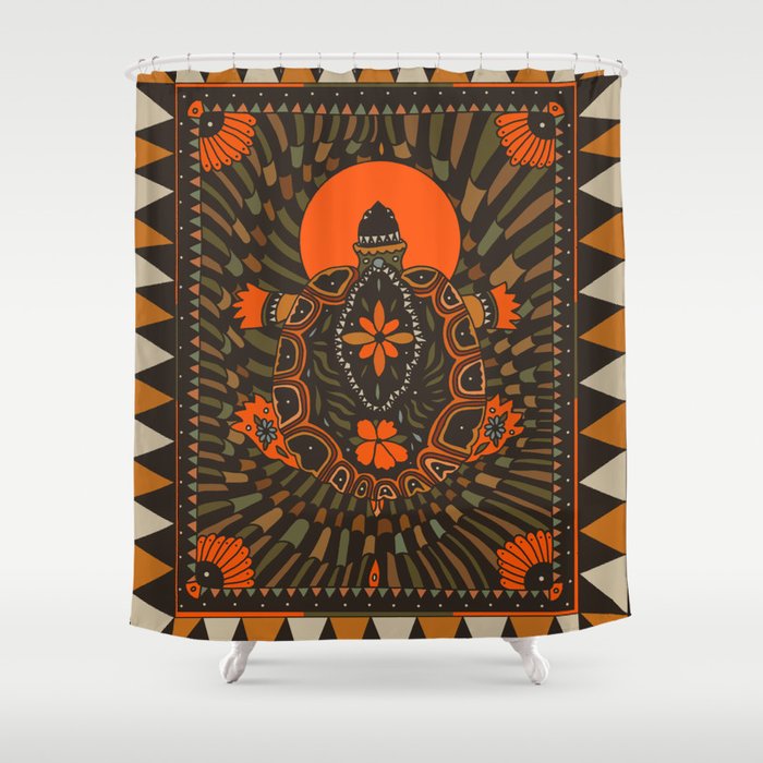 Painted Turtle Shower Curtain Gallery Image 1