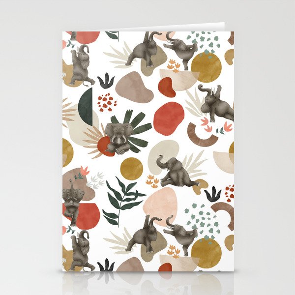 Elephant yoga 01 Stationery Card Gallery Image 2