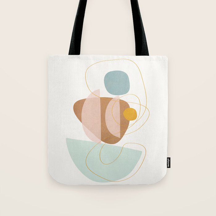 Soft Abstract Shapes 13 Tote Bag Gallery Image 1