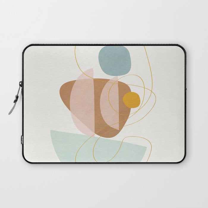 Soft Abstract Shapes 13 Laptop Sleeve Gallery Image 1