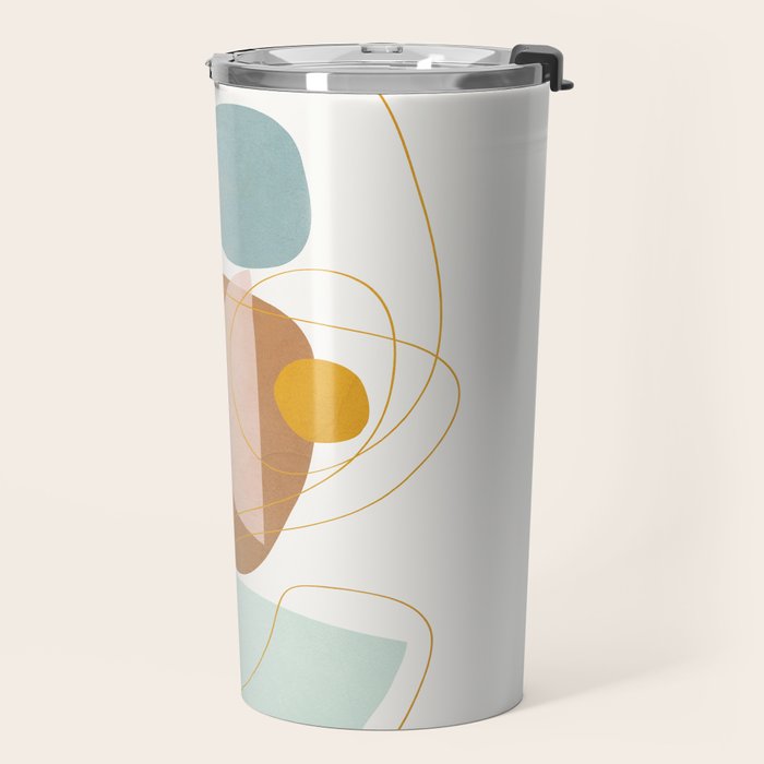 Soft Abstract Shapes 13 Travel Mug Gallery Image 2