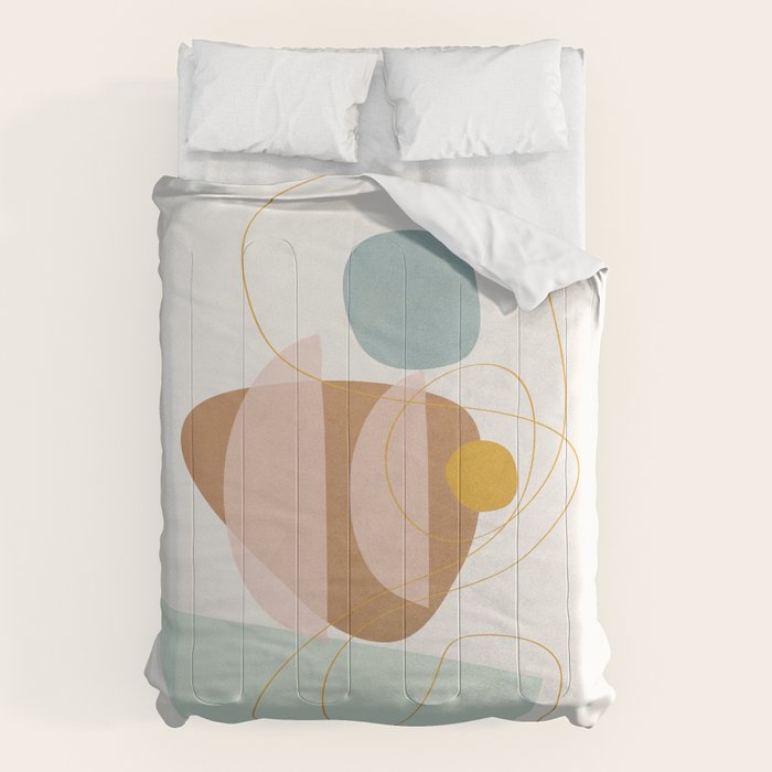 Soft Abstract Shapes 13 Comforter Gallery Image 6