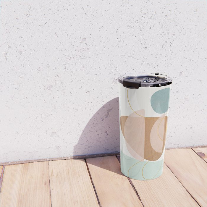 Soft Abstract Shapes 13 Travel Mug Gallery Image 4
