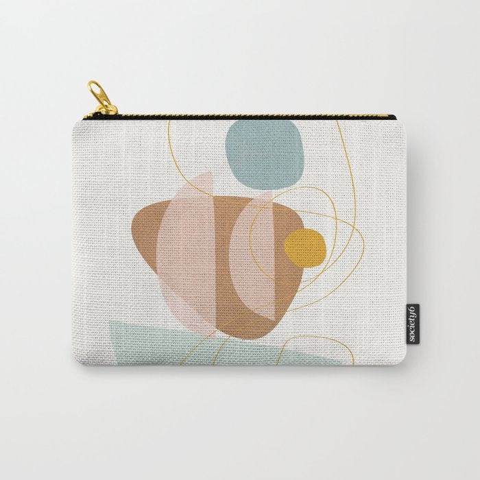 Soft Abstract Shapes 13 Carry All Pouch Gallery Image 1