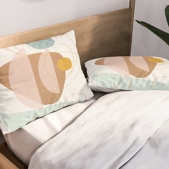 Soft Abstract Shapes 13 Pillow Sham Gallery Image 2