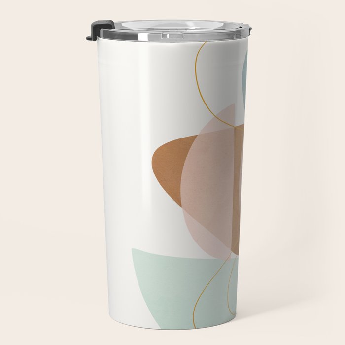 Soft Abstract Shapes 13 Travel Mug Gallery Image 3